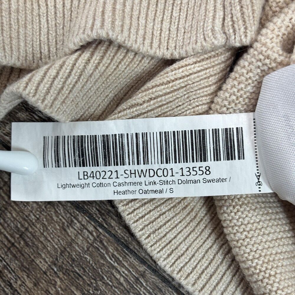 Quince Sweater Women's Small Oatmeal Lightweight Cashmere Dolman Knit Short Slee - Picture 8 of 8